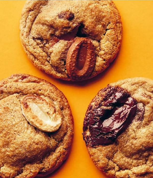 Triple choc & oat gluten-free cookies