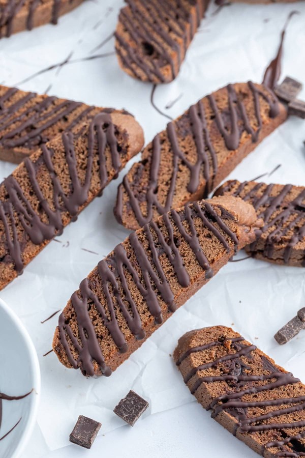 Triple chocolate biscotti