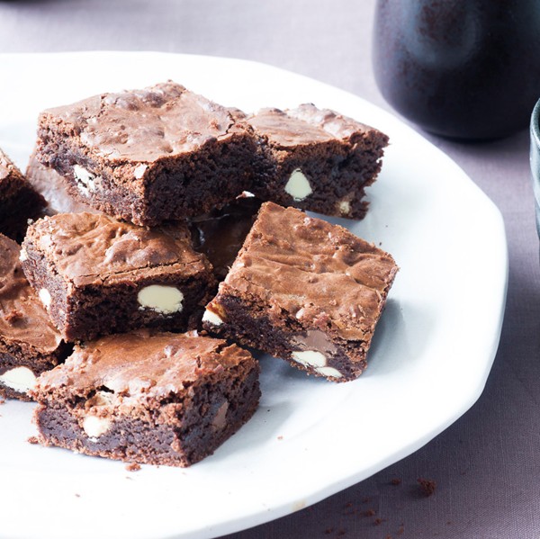 Triple chocolate brownies