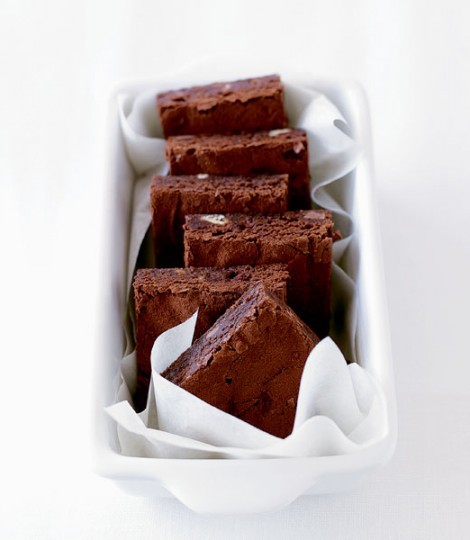 Triple-chocolate brownies
