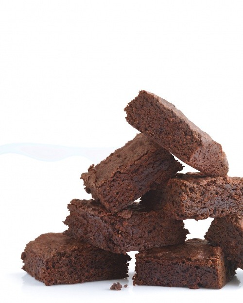 Triple-chocolate brownies