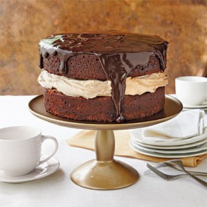 Triple-chocolate cake