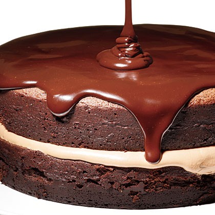 Triple-chocolate cake