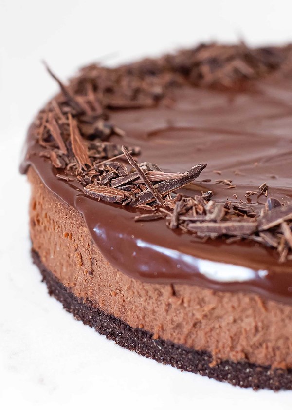 Triple chocolate cheesecake