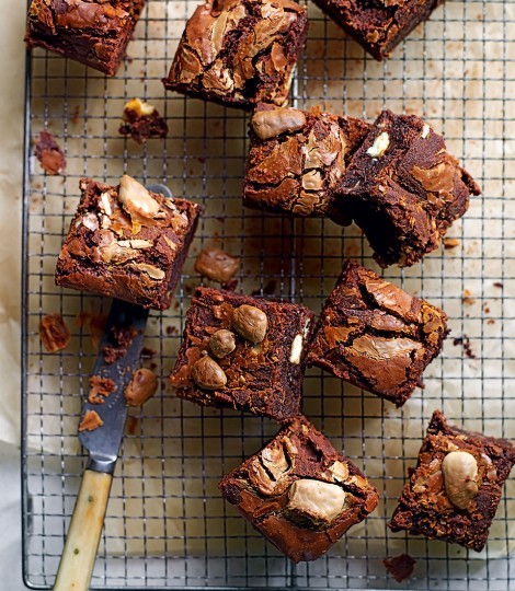 Triple chocolate chip brownies