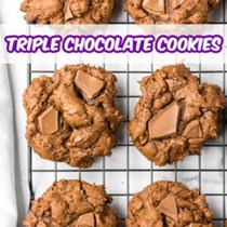 Triple chocolate chunk cookies