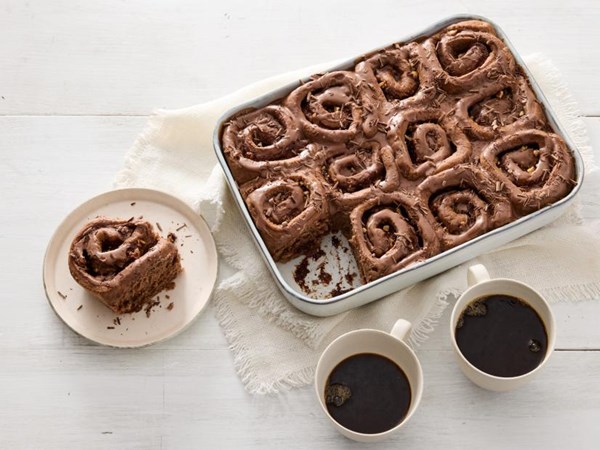 Triple chocolate cinnamon rolls