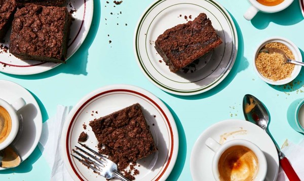 Triple chocolate coffee cake