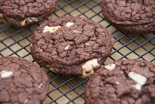 Triple chocolate cookies