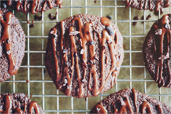 Triple chocolate cookies