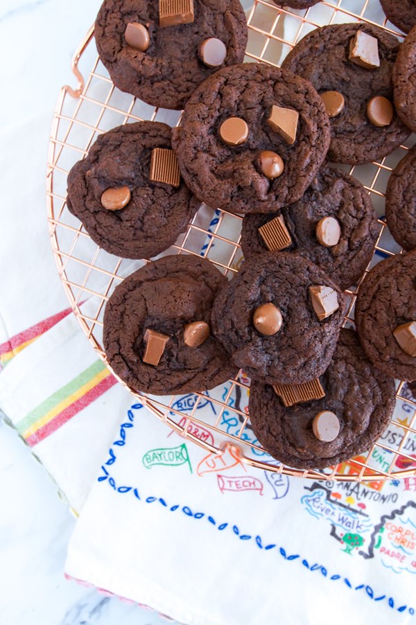 Triple chocolate cookies
