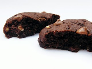 Triple chocolate cookies