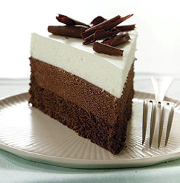 Triple-chocolate mousse cake