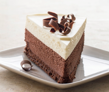 Triple-chocolate mousse cake