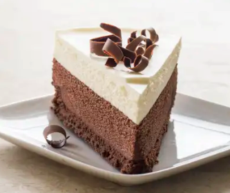 Triple-chocolate mousse cake