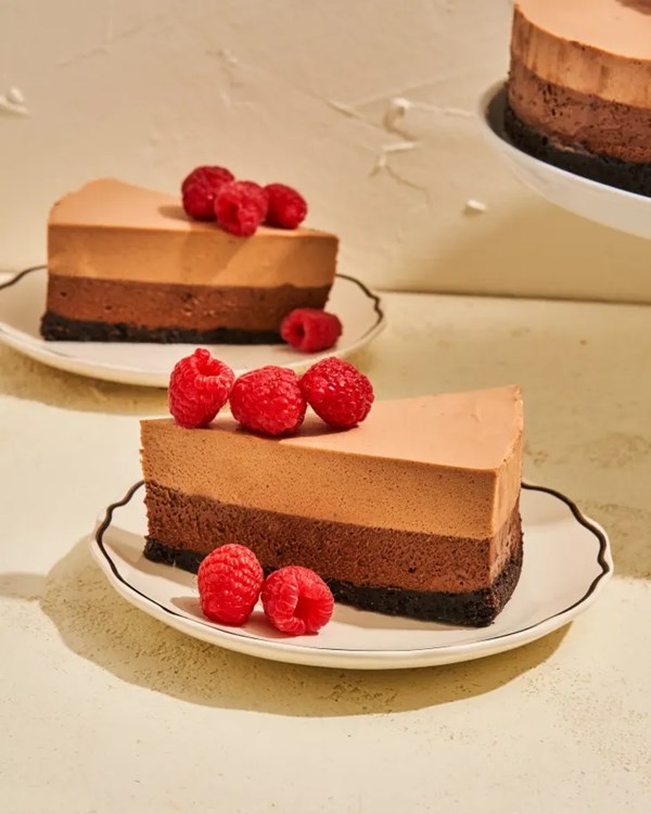 Triple chocolate mousse cake 