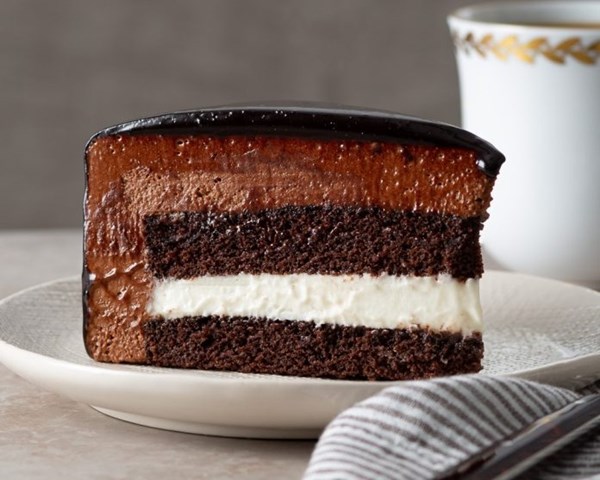Triple-chocolate mousse cake
