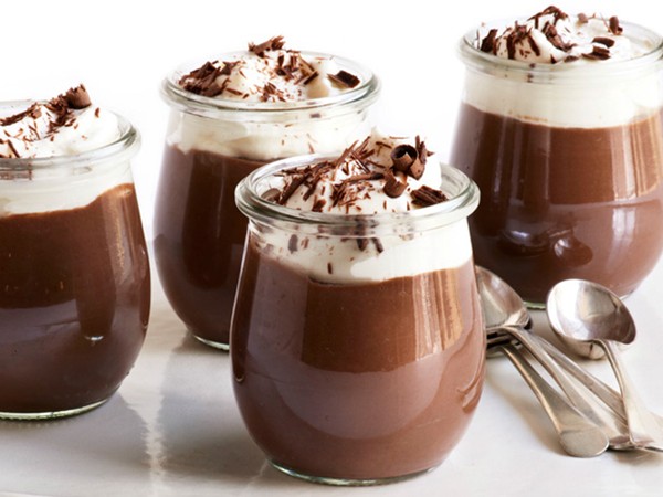 Triple-chocolate pudding