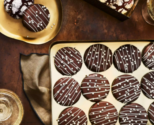 Triple-chocolate sandwich cookies