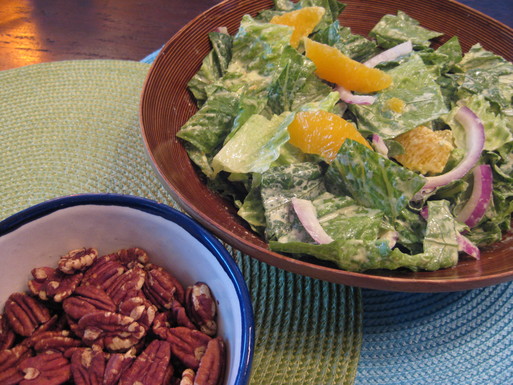 Triple citrus Caesar salad