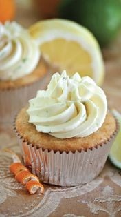 Triple citrus cupcakes