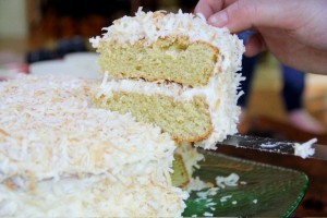 Triple coconut cake
