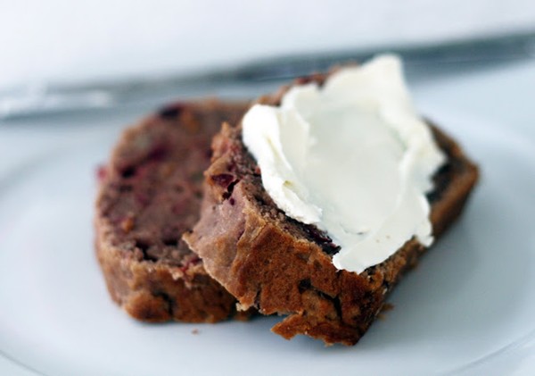 Triple ginger cranberry sauce bread