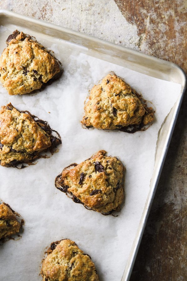 Triple ginger scones with chocolate chunks