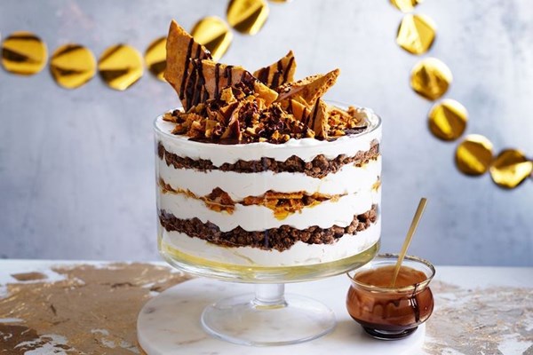 Triple honey chocolate trifle