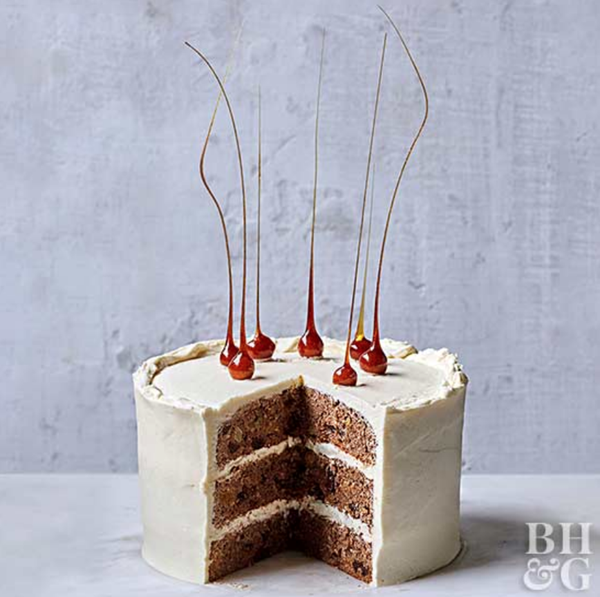 Triple-layer hazelnut spice cake