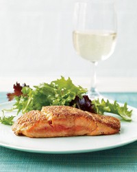 Triple-mustard salmon