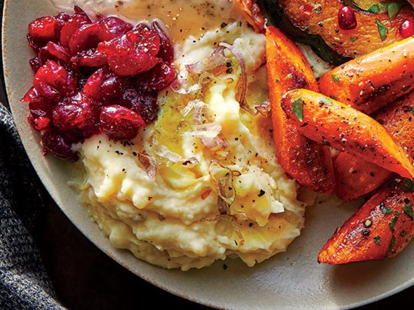 Triple-onion mashed potatoes