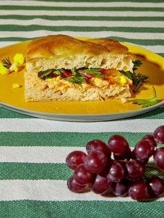 Triple pickle smoked salmon butter sandwich