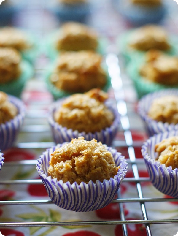 Triple play peanut butter oatmeal muffins