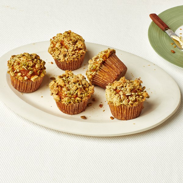 Triple pumpkin crumb muffins 