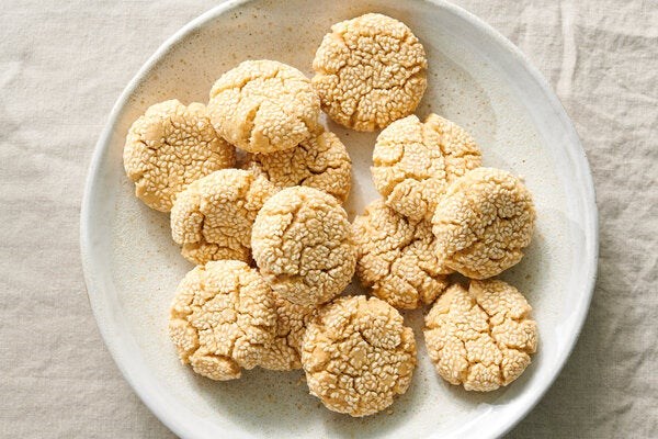 Triple-sesame tea cakes