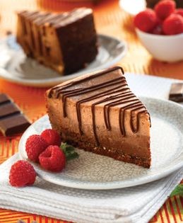 Triple-threat chocolate cheesecake