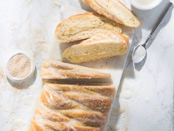 Triple-vanilla cream cheese braid