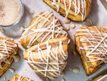 Triple vanilla scones with cinnamon sugar filling