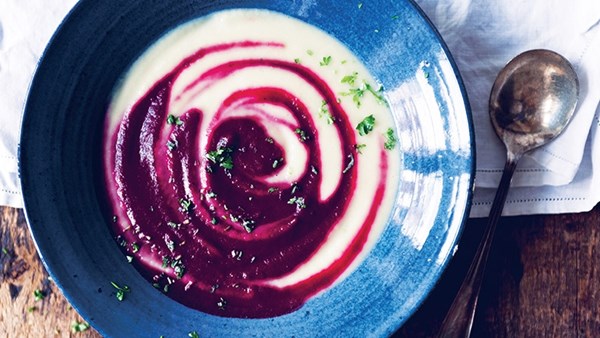 Trippy tie-dye soup