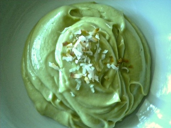 Tropical avocado pudding