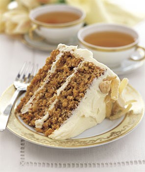 Tropical carrot cake with coconut cream cheese frosting