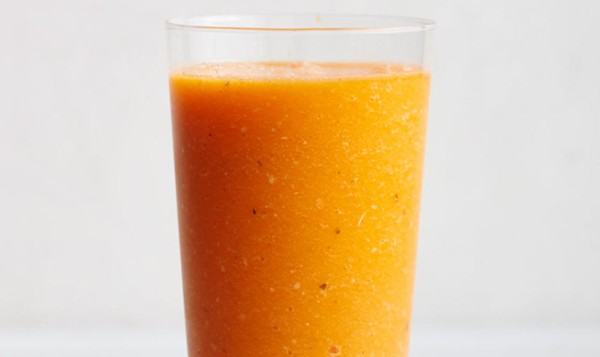 Tropical carrot, ginger, and turmeric smoothie