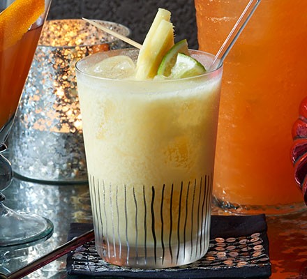 Tropical coconut rum punch