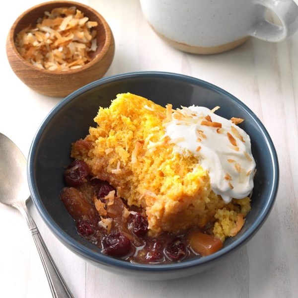 Tropical cranberry cobbler 