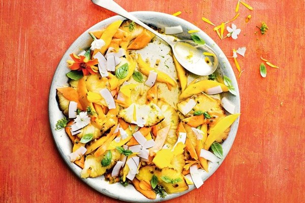 Tropical fruit carpaccio