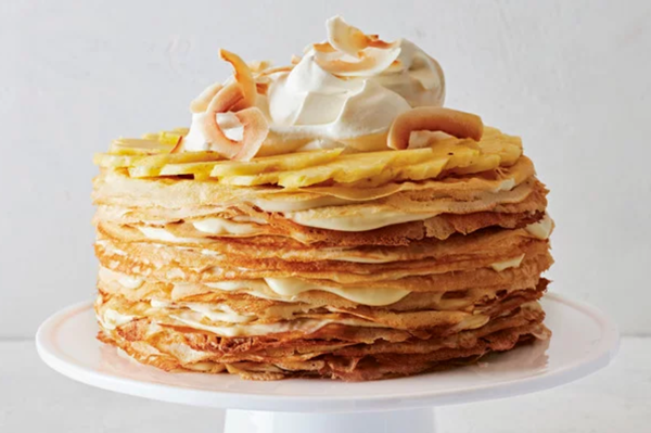 Tropical-fruit crêpe cake