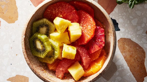 Tropical-fruit juice salad