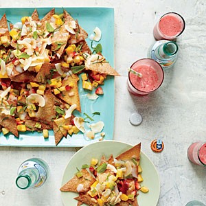 Tropical fruit nachos