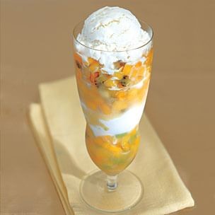 Tropical fruit parfait